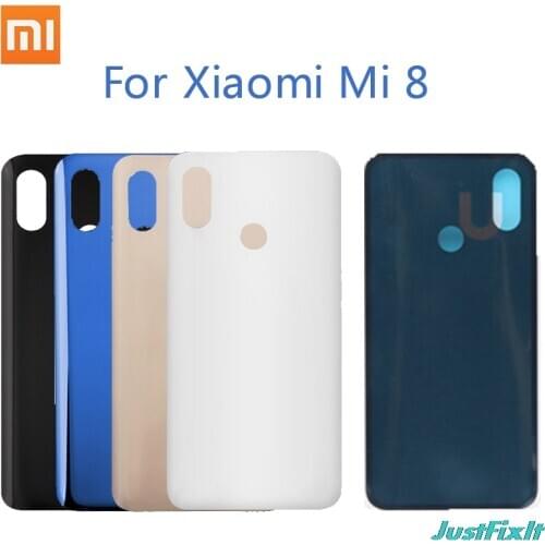 Original Battery Cover For Xiaomi Mi 8 Back glass Cover Back Door Replacement For mi8 Battery Cover Case, Rear Housing Cover