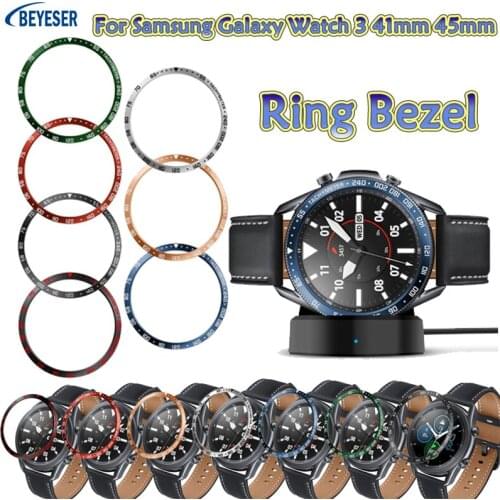 New Ring Frame Shape Frame Case Cover Protection Metal Ring Anti-Scratch Protection Suitable For Samsung Galaxy Watch 3 41/45MM