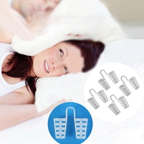 4PCS Professional Anti Snoring Device Anti Snore Nose Clip Silicone Relieve Snoring Snore Stopping Health Care For Men Women