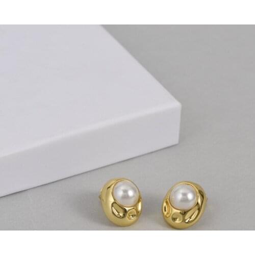 Pearl golden bean Earrings 2021 pearl bean Earrings