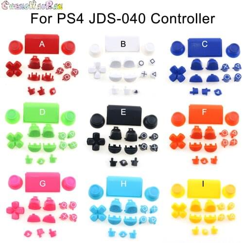 1set 18colors Full Set Joysticks D-pad R1 L1 R2 L2 Direction Key AB XY Buttons For Sony PS4 Pro JDS 040 JDM 040 Controllers