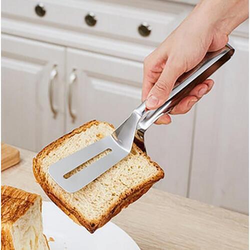 1PC Cooking Tools 304 Stainless Steel Barbecue Clip BBQ Tongs Fried Shovel Bread Meat Vegetable Steak Clamp OK 0658