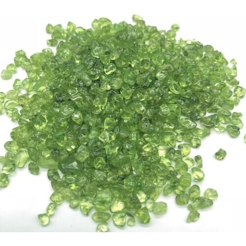 100g Natural Stone Small SizePerido Quartz Olivine Green Crystal Mineral Specimen Rock Chip Gravel Rough Raw Gemstone Decoration