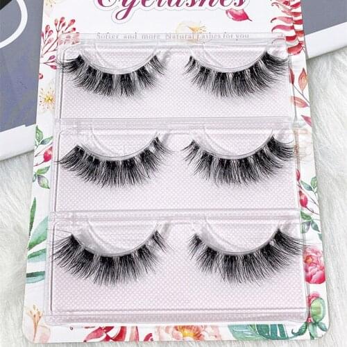 4D Cotton Thread Natural False Eyelashes Handmade Soft Transparent Stem Eyelashes Daily Nude Makeup Simulation Realistic Lashes