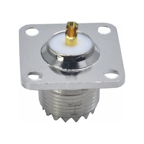 5pcs UHF Female SO239 Panel Chassis Mount Flange Deck Mount Solder Cup RF Connector