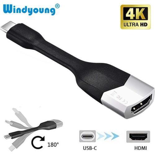 Thunderbolt 3 USB C Hub to HDMI Adapter USB 3.1 Male to HDMI Female USB-C Dock Support 4K for Macbook Pro Type-c Interface