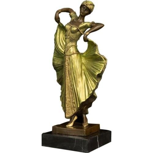 ArtsHom DS-160B Home Decor Dancing Female Sculpture Statue Woman Dancer Figurines Modern Art for Dance of Room Decor