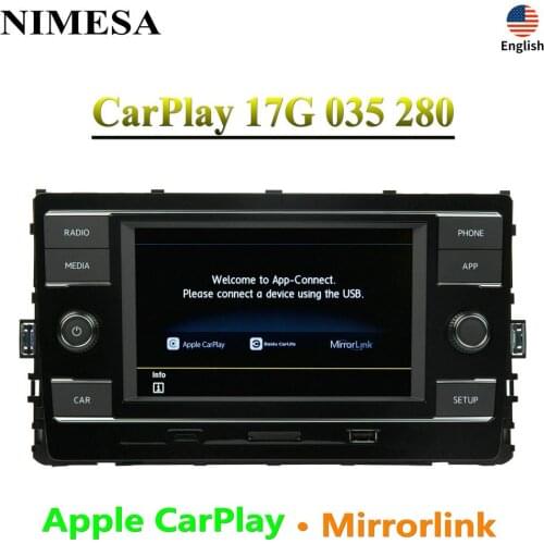 NIMESA 17G 035 280 Carplay Mirrorlink MQB Car Radio MIB For VW Tiguan MK2 T-roc T-Cross