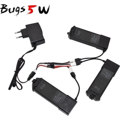 Quick Charge 7.4V 2500mAH LiPo Battery and Charger For MJX R/C Bugs 5W B5W X5 RC Helicopter Spare Parts Drone Battery