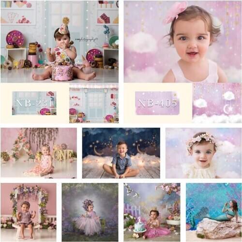 Newborn Cake Smash Photography Backdrop 7x5ft Baby Shower Kids Birthday Party Decor Background For Photo Studio Photozone Props