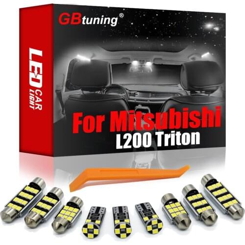 GBtuning Canbus LED Interior Light Kit 11PCS For Mitsubishi L200 Triton KA4T KB4T (2006-2019 2020) Car Trunk Lamp Reading Room
