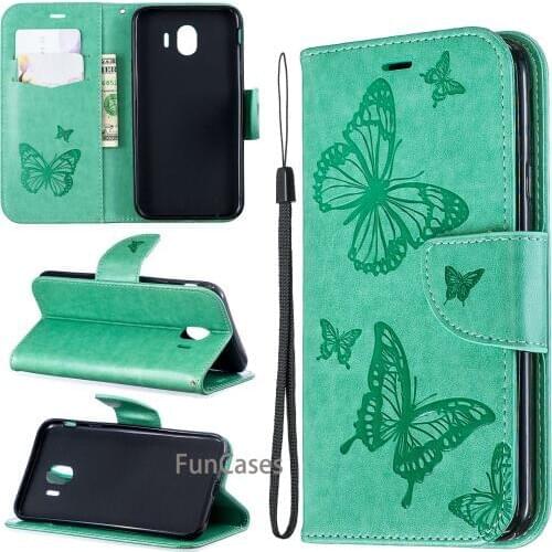 Magnetic Leather Flip Case For Samsung Galaxy J4 2018 Case Cover Samsung Galaxy J4 2018 Wallet Phone Case With Card Holder