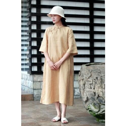 Летние платья из льна MEWGIRLBIJOULADY China At AliExpress