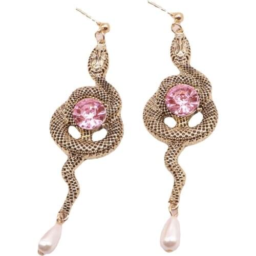 Fashion accessories Women Jewelry New Design metal big long Snake Earrings