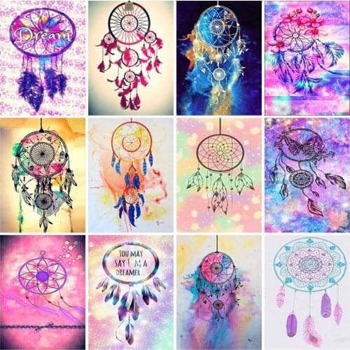 DIY 5D Diamond Painting Flower Dreamcatcher Cross Stitch Kits Full Drill Diamond Embroidery Mosaic Art Picture Home Decor Gift