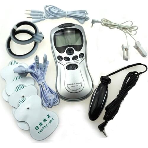Electric Shock Kit, Penis Ring Massage Pad Nipple Clamps Anal Plug Electro Sex Medical Themed Toys, Electro Shock Sex Toys