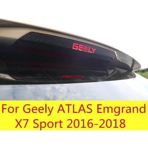 Rear brake light stickers exterior decoration special carbon fiber rear door stickers For Geely ATLAS Emgrand X7 Sport 2016-2018