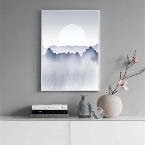 Foggy Mountain Landscape Canvas Painting Wall Art Wall Pictures For living Room Nordic Decoration Home Art Posters and Prints