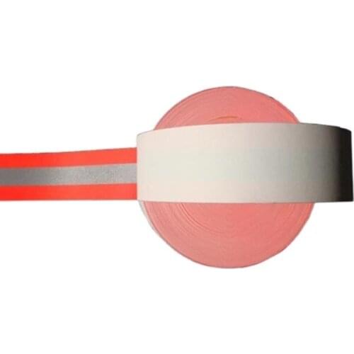 Flame Retardant Warning Reflective Tape 100% Cotton Fluorescent Red Fire Protection Clothing Fire Retardant Strip