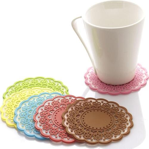 Semi-transparent candy color cup mat Creative home Home Furnishing daily life daily necessities and practical cup mat