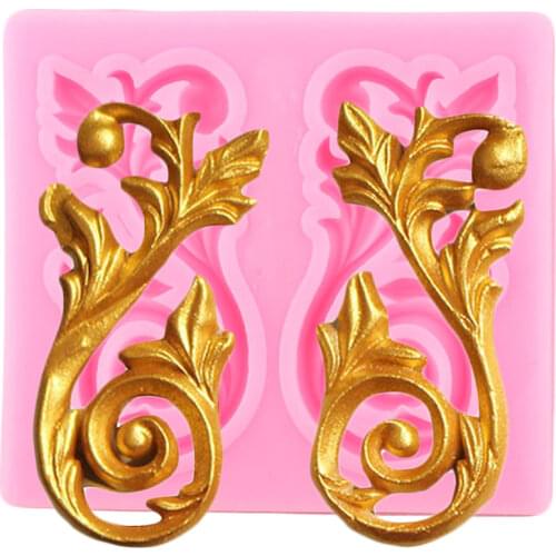 Flower Leaf Vine Relief Silicone Mold Chocolate Fondant Molds Cake Border Cake Decorating Tools Candy Polymer Clay Resin Moulds