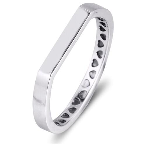 Bar Stacking Rings 100% Authentic 925 Sterling-Silver-Jewelry Free Shipping