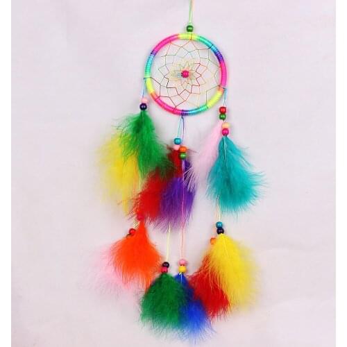 Nordic Home Decor Chimes Handmade Dream Catcher Net With Feathers 55cm Wall Hanging Dream Catcher Gift Home Room Decoration