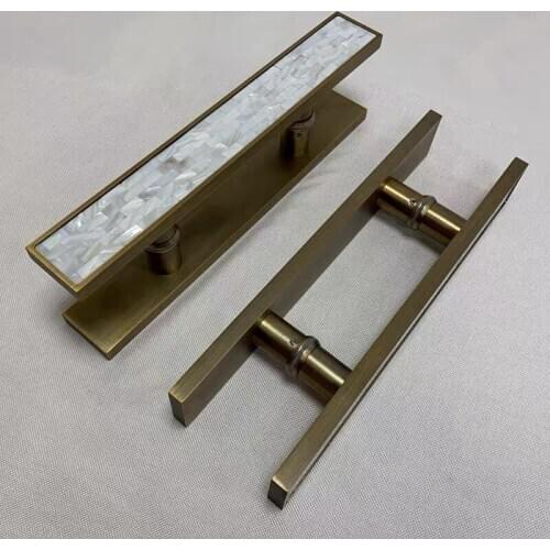 Freeshipping Door Handle Modern Glass Wooden Door Handle Hotel Stainless Steel Handle