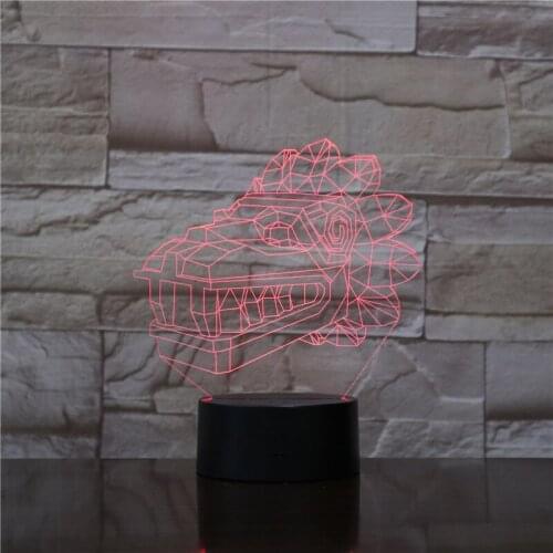 Crocodile 7 Color Changing 3D Colorful Touch Table Lamp Modelling Led Visual Cartoon Atmosphere Night Light Dropshipping