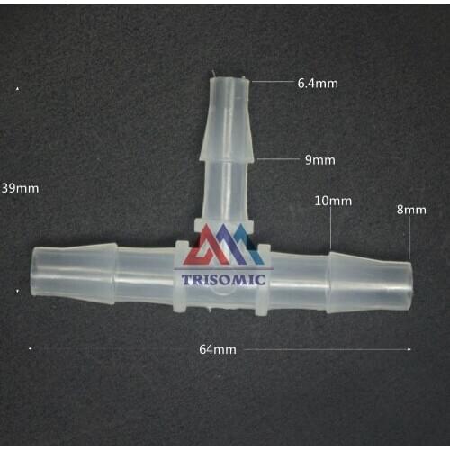 8mm*6mm*8mm T type Reducing Connector Tube Joiner Material PP Plastic Fitting Fish Tank Airline Aquarium