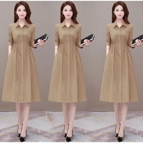 Women Thin Trench Coat 2021 New Female High-end Mid-length Windbreaker Ladies Plus Size Windbreaker Overcoat Spring Coats C888