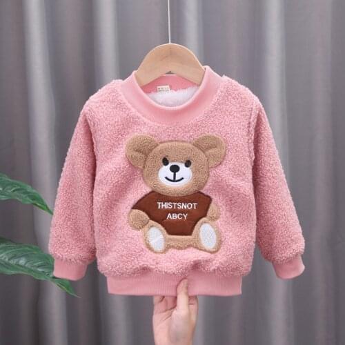 Winter Plus Velvet Sweaters Baby Boys Clothes Girls Toddler Warm Sweater Coats Children Thicken Flannel Tops Cheap Promotion