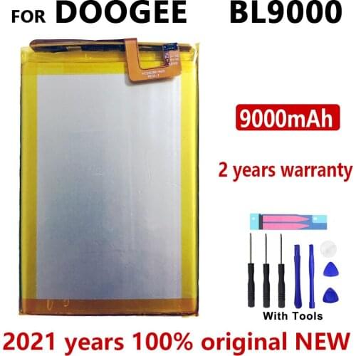 100% Original BL 9000 9000mAh Replacement battery For DOOGEE BL9000 Phone High Quality Batteries Bateria With Tools