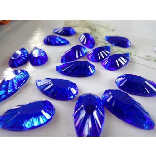 100pcs 11*21mm water drop shape sew on Rhinestone royalblue crystals strass Diamond Gemstone