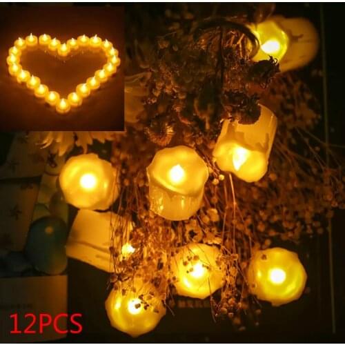 12PCS flameless uneven edge LED candle for wedding party/home/christmas/decorations and cute night light
