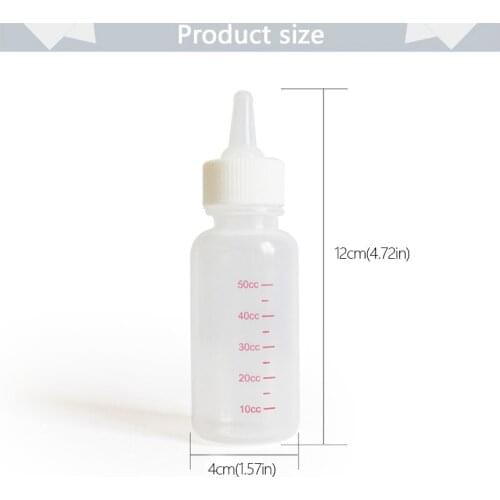 50ML Puppy Kitten Feeding Bottle Set Pet Dog Cat Bady Nursing Water Milk Feeder with Cleaning Brush Newborn Cat Drinking Bottle