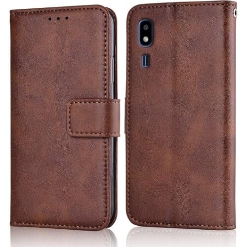 A2Core Case Slim Leather Flip Cover for Samsung Galaxy A2 Core A260 SM-A260F Case Wallet Card Magnetic Cover for Samsung A2 Core