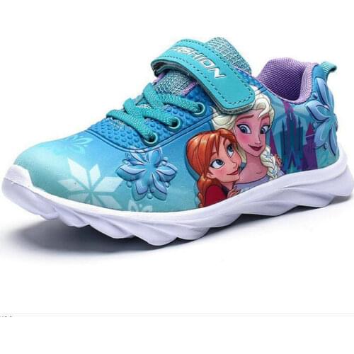 Hot Spring Spiderman Kids Sneakers Elsa Anna Princess Casual Shoes Sport Running Leather Shoes Children Shoes For Girls Boys