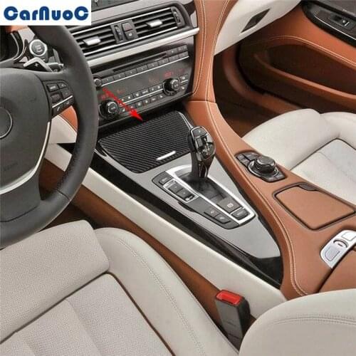 For BMW 6 Series F12 F13 Coupe Covertible 2011-2018 Car Water Cup Panel Trim Cover Carbon Fiber Sticker Accessories