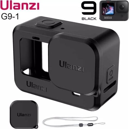 G9-1 Silicone Case for Gopro Hero 9 Soft Protective Full Cover Shell G9-3 Battery Cover Lid Removeable Battery Door Accessory