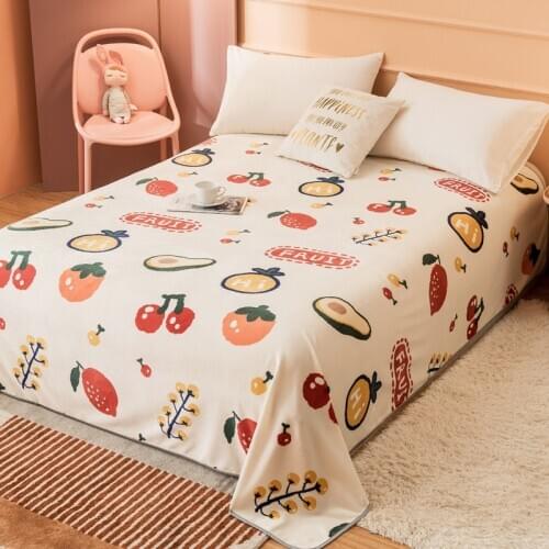 Coral Fleece Bed Sheet Autumn and Winter Thickened Warm Milk Fiber Student Dormitory Flannel Double-Sided Velvet Quilt Sheet