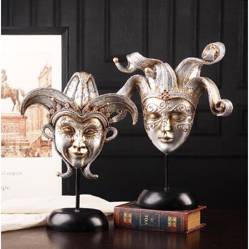 Nordic Retro Creative Mask Decoration TV Cabinet Home Living Room Decoration Study Room Decoration Soft Decoration Decoration