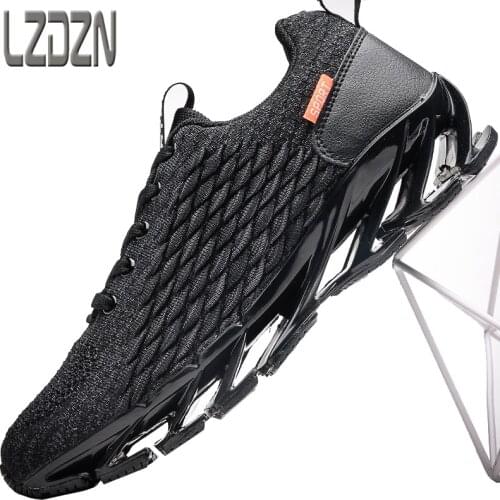 LZDZN Sports Shock Absorption Running Mens Running Full Sole Cushion Light Summer Tide Shoes Wild Spring Full Palm Air Leisure