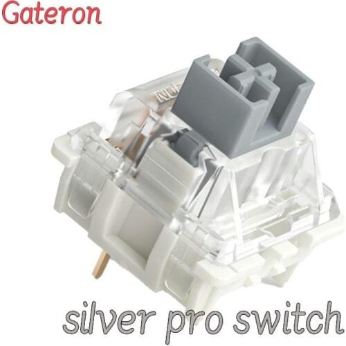 Gateron Silver Switches Pro Linear Mechanical Keyboard Switch 3 Pin Two-Stage Spring 45gf Keyboard-Switch