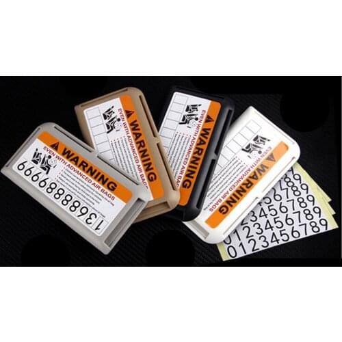 Multifunctional Universal Car Sun Visor Card Slot Storage Bag W/Parking Sign