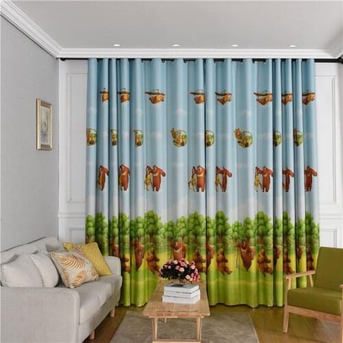 Cartoon bears, blackout curtains, childrens room, childrens curtains, childrens bedroom, living room curtains, and tulle