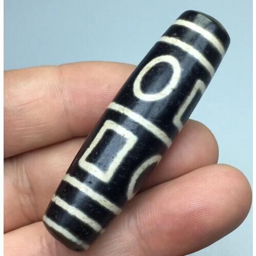 Natural Tibetan 2 Eyes Old Dzi Bead Pendant Necklace add Certificate Agate Jade Pendant Add Certificate