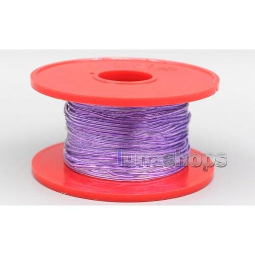 LN006509 Extreme Soft Purple Signal PU Earphone Headphone DIY Bulk Cable 19*0.08 Dia:1.2mm