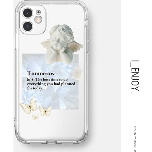 Official Original Transparent Soft Case for Apple iPhone 11 12 13 Pro MAX SE 2020 XR XS X 6 6s 7 8 Plus Shockproof Cute Phone Co