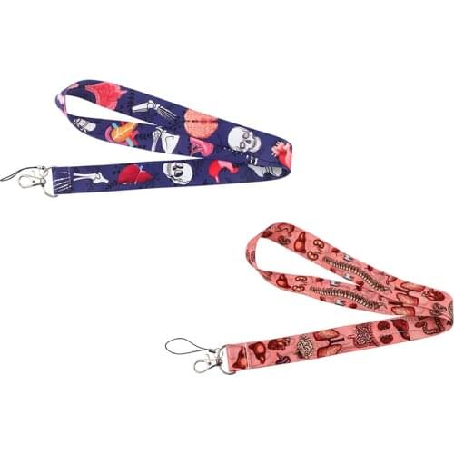 J2846 Human organs Medicine Lanyard for Neck Strap Lanyard Card Badge Holder Keychain Holder Hang Rope Doctor Nurse Accessories